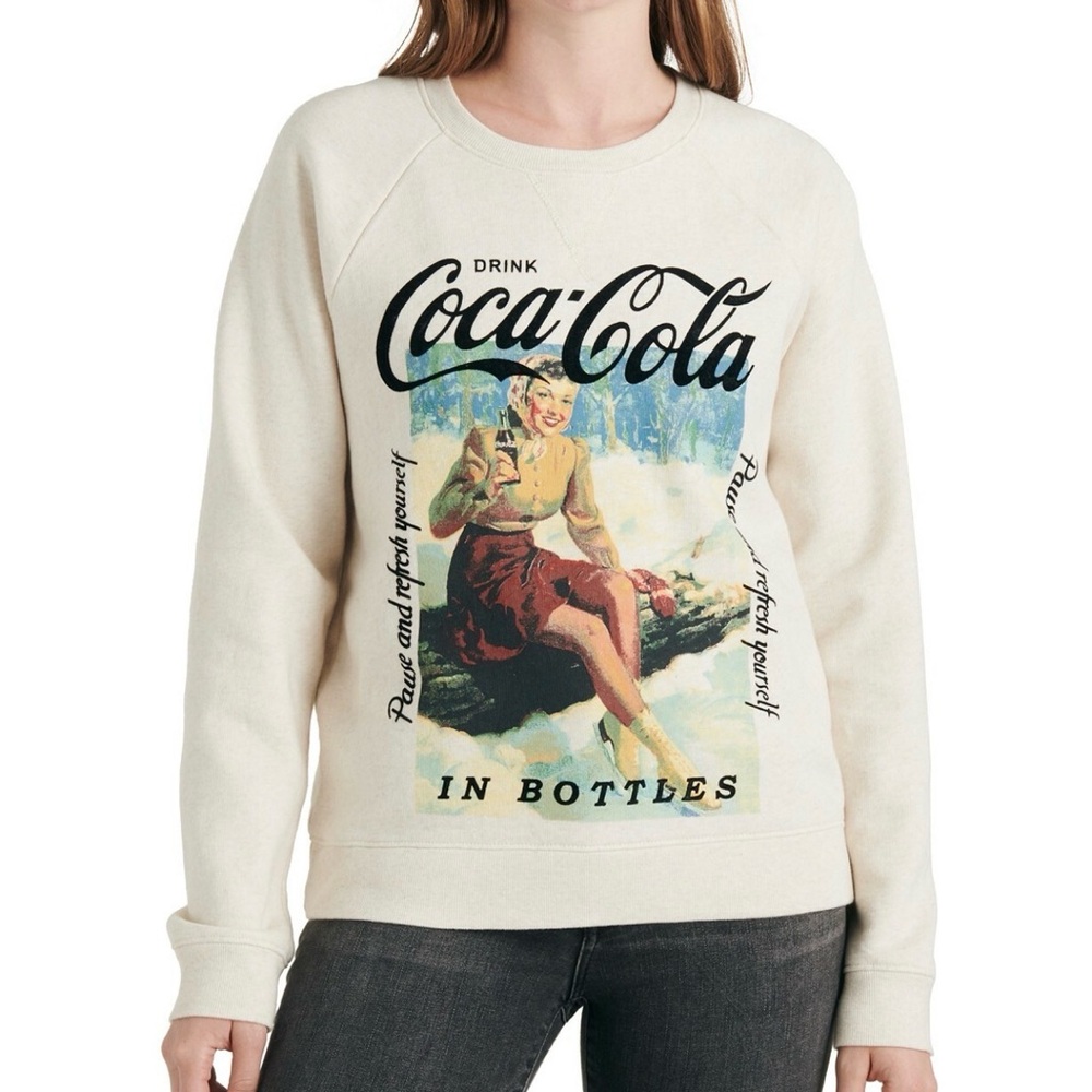 Women’s Lucky Brand x Coca-Cola Vintage Graphic Sweatshirt - Cream | XS